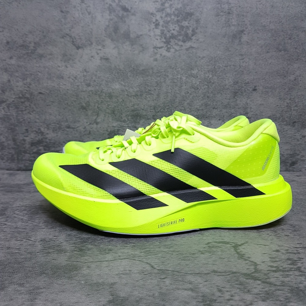 ADIDAS Adizero Evo SL Running Shoes Womens Size 9 Lucid Lemon Green JR5839